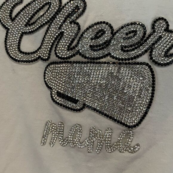 Next Level CHEER MAMA Rhinestone Short Sleeved Shirt M - Picture 12 of 14